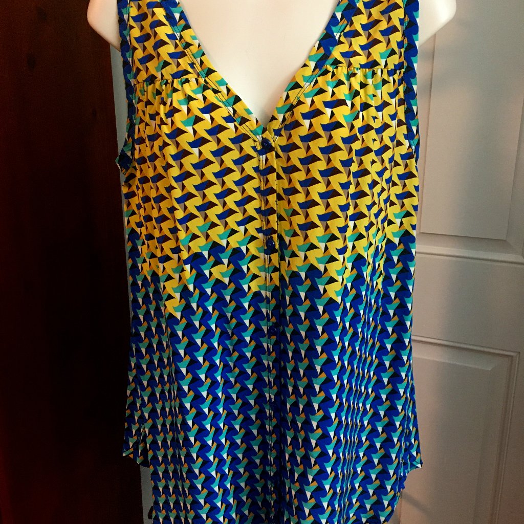 Marc By Marc Jacobs Geometric Sleeveless Blouse